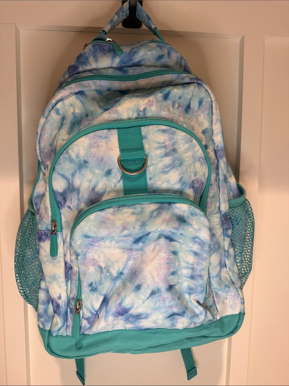 Pottery Barn Teen Tie-Dye Backpack in Aqua and Purple